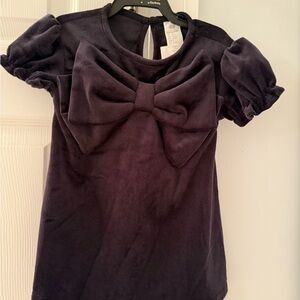 Elegant Black Bow Top